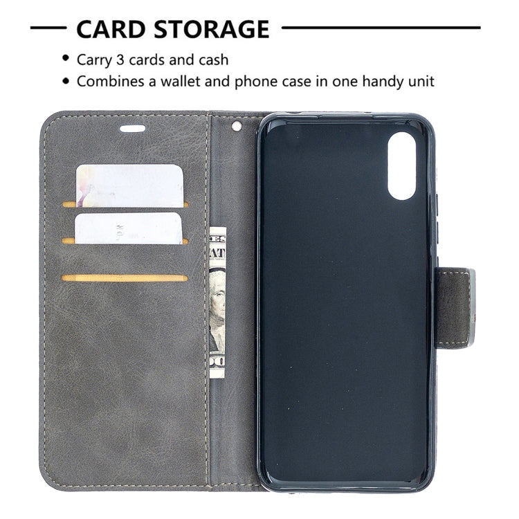 LAMBSKIN Knižkové puzdro pre Xiaomi Redmi 9A / 9AT - sivé