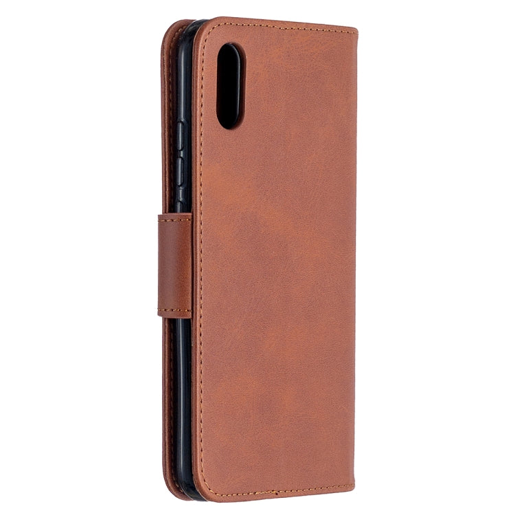 LAMBSKIN Knižkové puzdro pre Xiaomi Redmi 9A / 9AT - hnedé