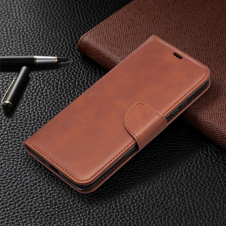 LAMBSKIN Knižkové puzdro pre Xiaomi Redmi 9A / 9AT - hnedé