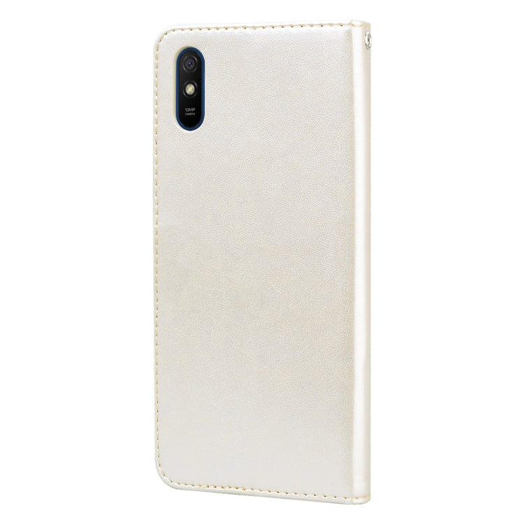 ROSE Knižkové puzdro pre Xiaomi Redmi 9A / 9AT - zlaté