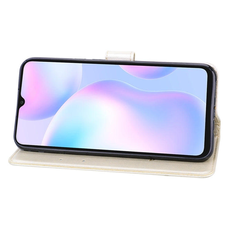 ROSE Knižkové puzdro pre Xiaomi Redmi 9A / 9AT - zlaté