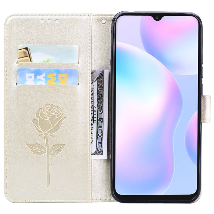 ROSE Knižkové puzdro pre Xiaomi Redmi 9A / 9AT - zlaté