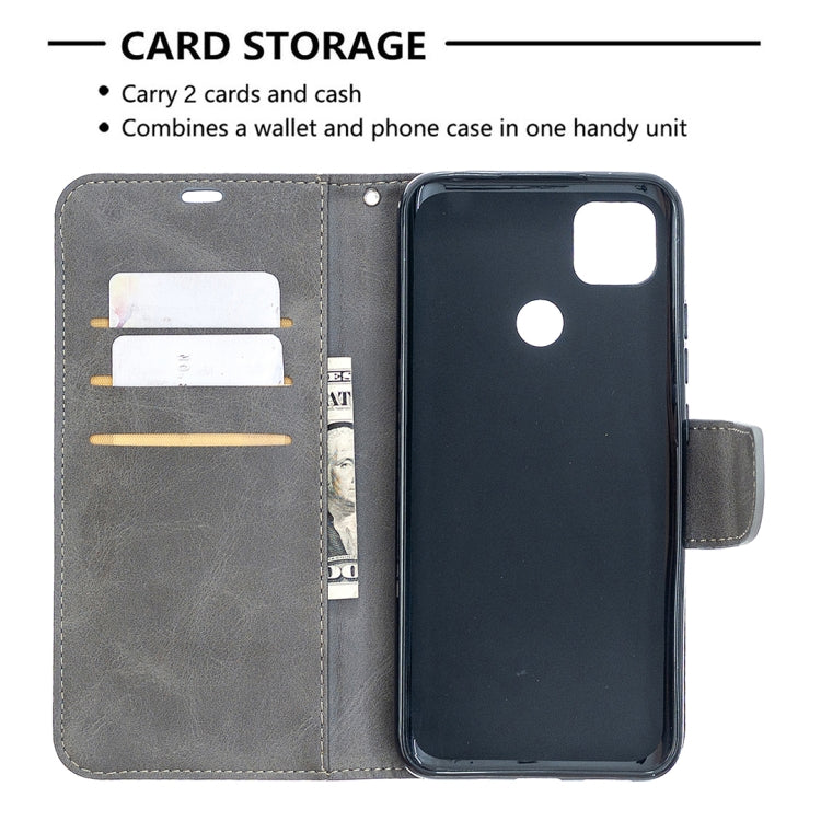LAMBSKIN Knižkové puzdro pre Xiaomi Redmi 9C - sivé
