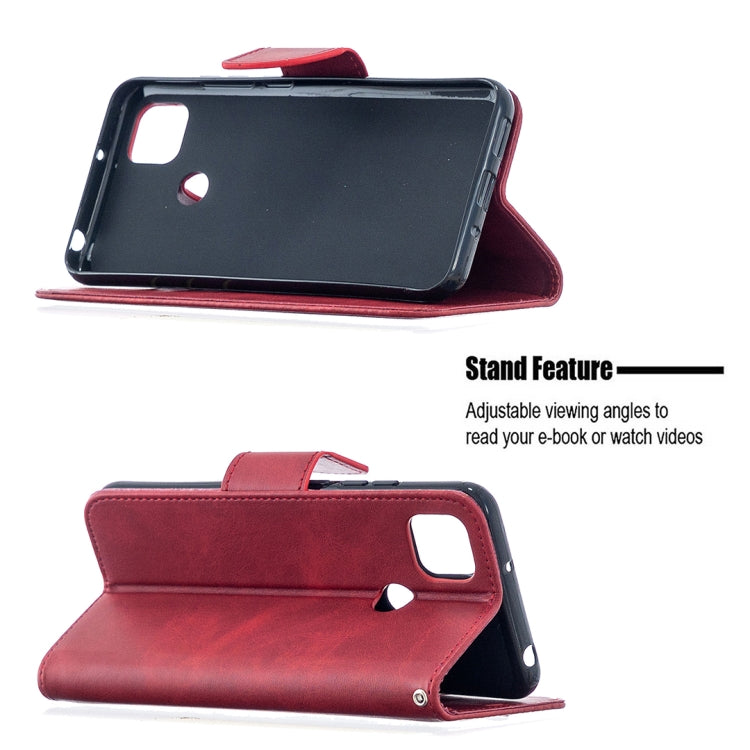 LAMBSKIN Knižkové puzdro pre Xiaomi Redmi 9C - červené
