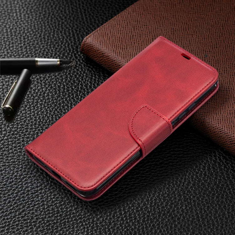 LAMBSKIN Knižkové puzdro pre Xiaomi Redmi 9C - červené