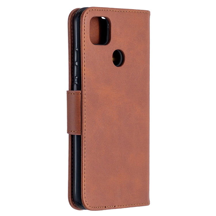 LAMBSKIN Knižkové puzdro pre Xiaomi Redmi 9C - hnedé