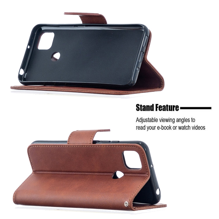 LAMBSKIN Knižkové puzdro pre Xiaomi Redmi 9C - hnedé