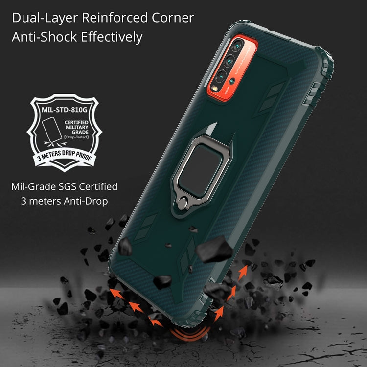 RING ARMOR Tvrdený kryt pre Xiaomi Redmi 9T - zelený