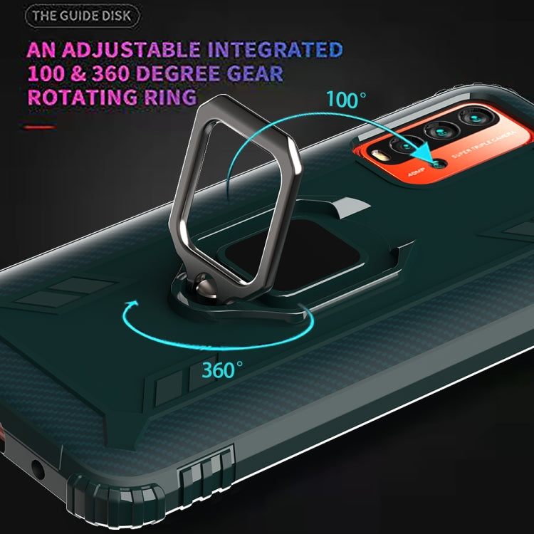 RING ARMOR Tvrdený kryt pre Xiaomi Redmi 9T - zelený