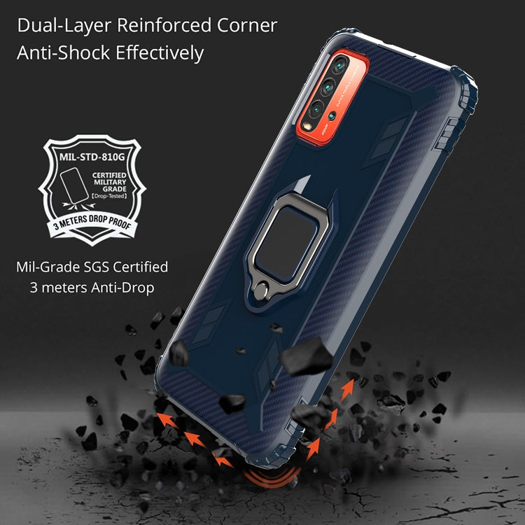 RING ARMOR Tvrdený kryt pre Xiaomi Redmi 9T - modrý