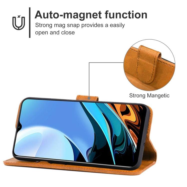 SOLID Knižkové puzdro pre Xiaomi Redmi 9T - hnedé