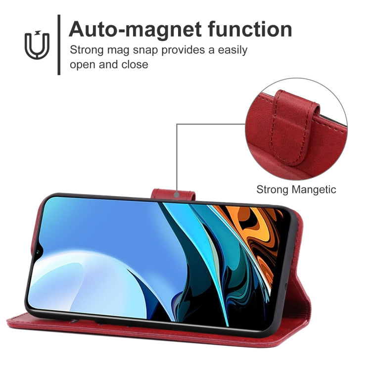 SOLID Knižkové puzdro pre Xiaomi Redmi 9T - červené