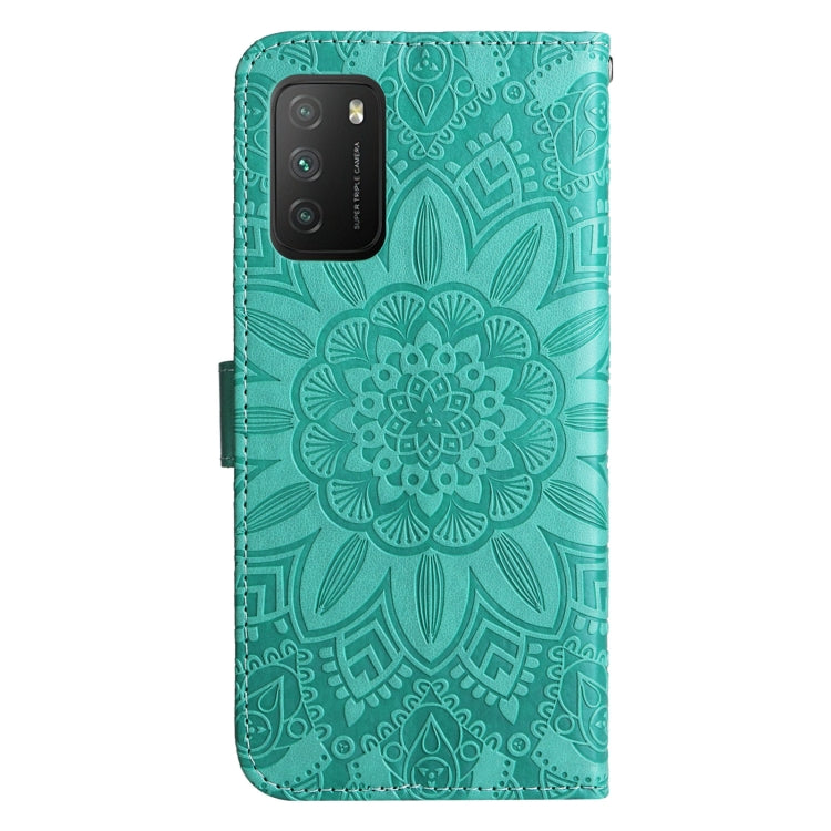 FLOWER Knižkové puzdro pre Xiaomi Redmi 9T - zelené