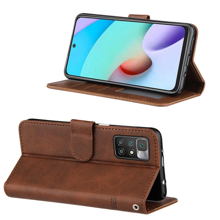 SOLID Knižkové puzdro pre Xiaomi Redmi 10 / Redmi 10 2022 - tmavo hnedé