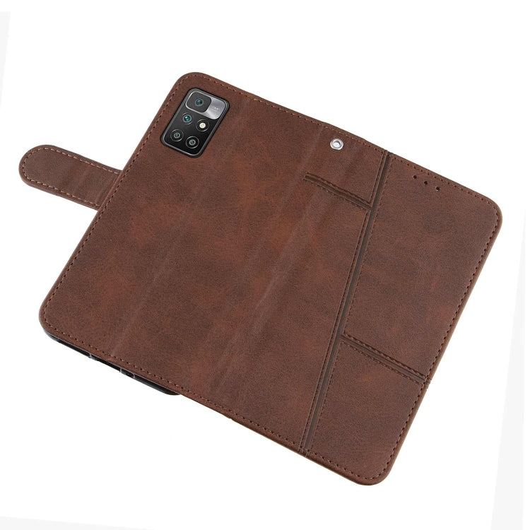 SOLID Knižkové puzdro pre Xiaomi Redmi 10 / Redmi 10 2022 - tmavo hnedé