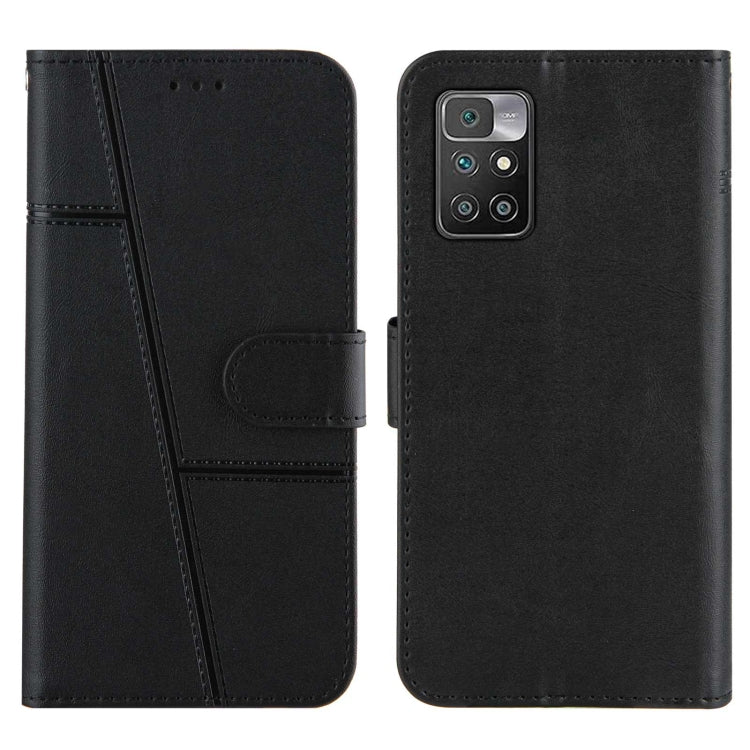 SOLID Knižkové puzdro pre Xiaomi Redmi 10 / Redmi 10 2022 - čierne