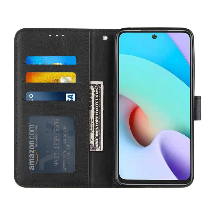 SOLID Knižkové puzdro pre Xiaomi Redmi 10 / Redmi 10 2022 - čierne