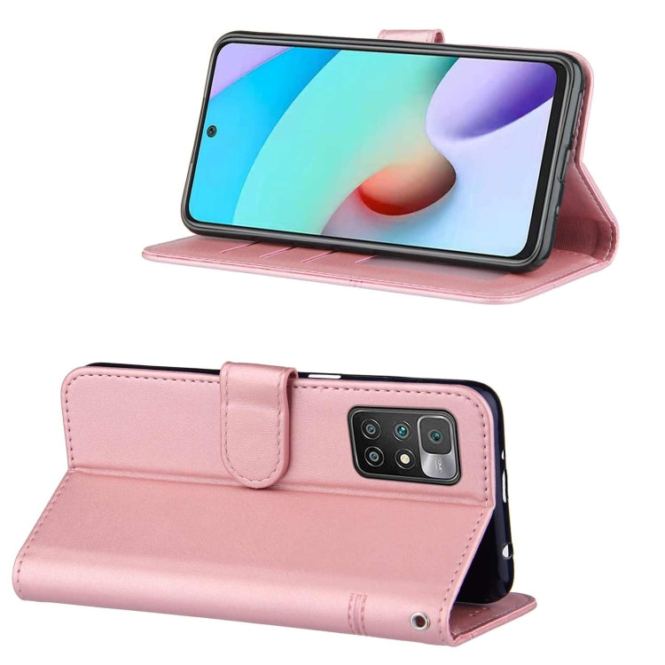 SOLID Knižkové puzdro pre Xiaomi Redmi 10 / Redmi 10 2022 - ružové