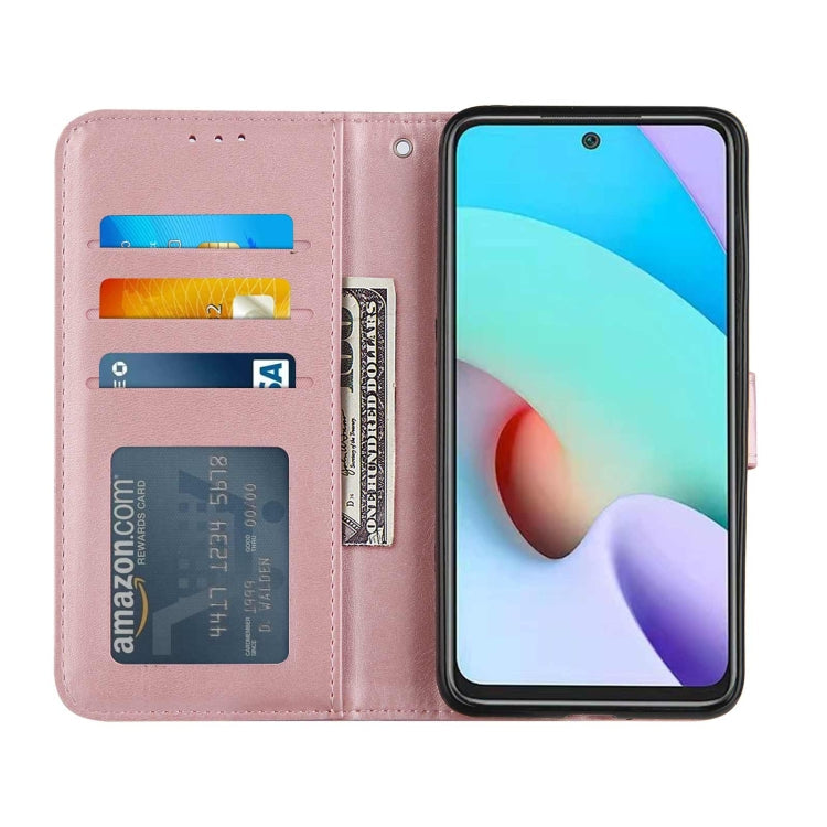 SOLID Knižkové puzdro pre Xiaomi Redmi 10 / Redmi 10 2022 - ružové
