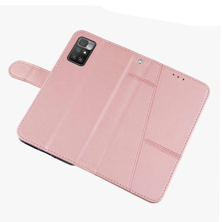 SOLID Knižkové puzdro pre Xiaomi Redmi 10 / Redmi 10 2022 - ružové