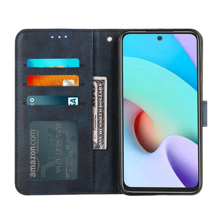 SOLID Knižkové puzdro pre Xiaomi Redmi 10 / Redmi 10 2022 - modré