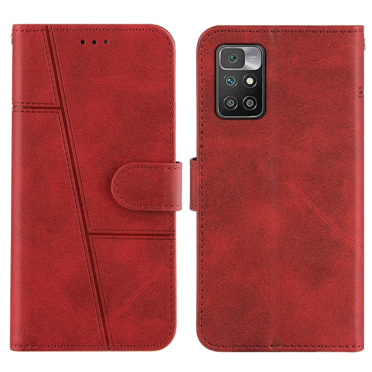 SOLID Knižkové puzdro pre Xiaomi Redmi 10 / Redmi 10 2022 - červené