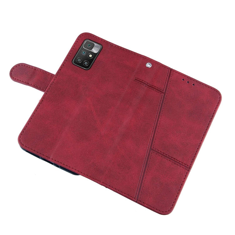 SOLID Knižkové puzdro pre Xiaomi Redmi 10 / Redmi 10 2022 - červené