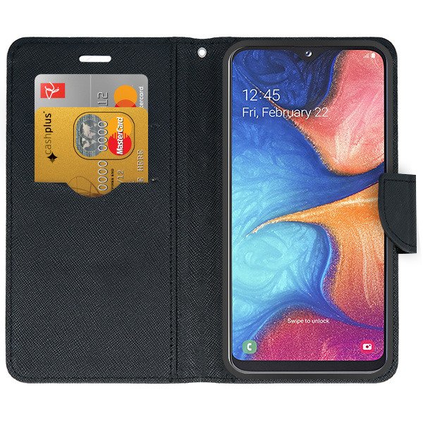 Knižkové puzdro na Samsung Galaxy A20e - SMART FANCY čierne