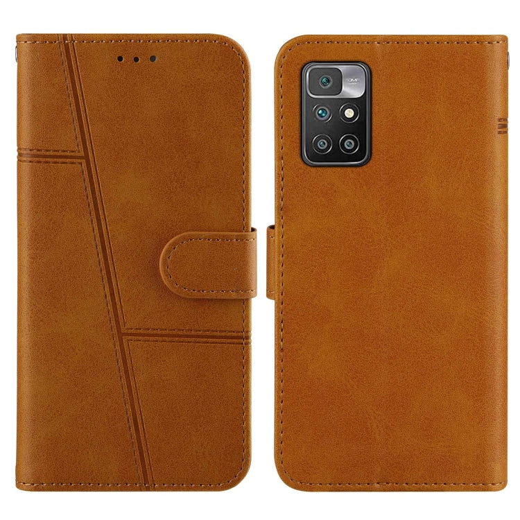 SOLID Knižkové puzdro pre Xiaomi Redmi 10 / Redmi 10 2022 - svetlo hnedé