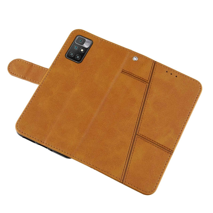 SOLID Knižkové puzdro pre Xiaomi Redmi 10 / Redmi 10 2022 - svetlo hnedé