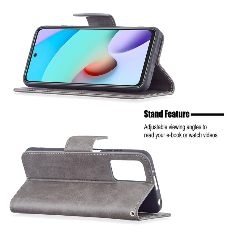 LAMBSKIN Knižkové puzdro pre Xiaomi Redmi 10 / Redmi 10 2022 - sivé