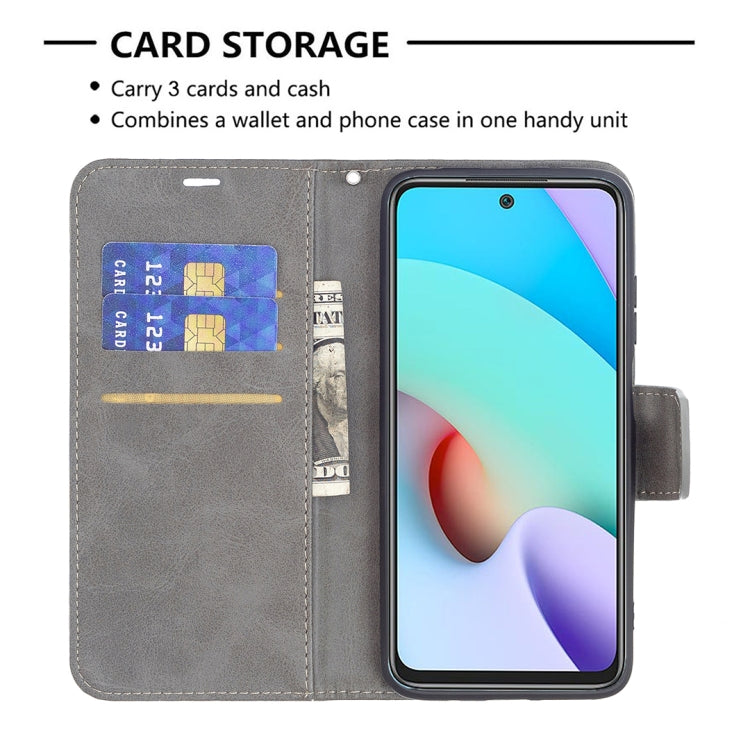 LAMBSKIN Knižkové puzdro pre Xiaomi Redmi 10 / Redmi 10 2022 - sivé