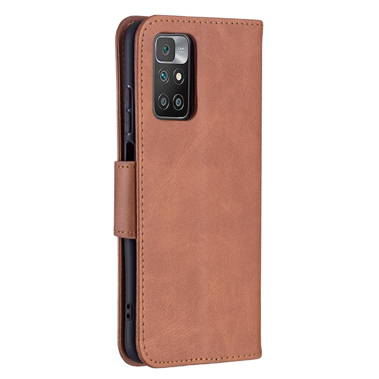 LAMBSKIN Knižkové puzdro pre Xiaomi Redmi 10 / Redmi 10 2022 - hnedé