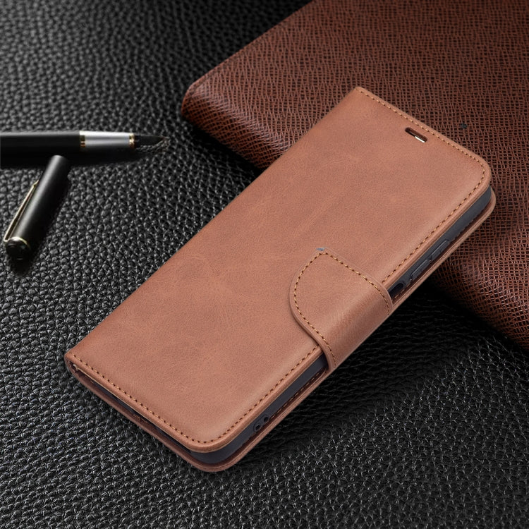 LAMBSKIN Knižkové puzdro pre Xiaomi Redmi 10 / Redmi 10 2022 - hnedé