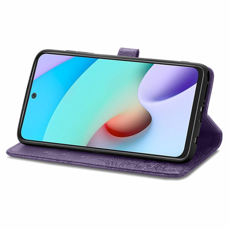 MANDALA Knižkové puzdro pre Xiaomi Redmi 10 / Redmi 10 2022 - fialové