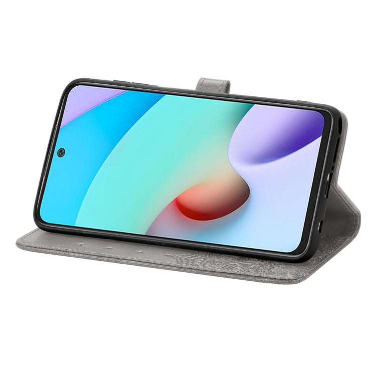 MANDALA Knižkové puzdro pre Xiaomi Redmi 10 / Redmi 10 2022 - sivé