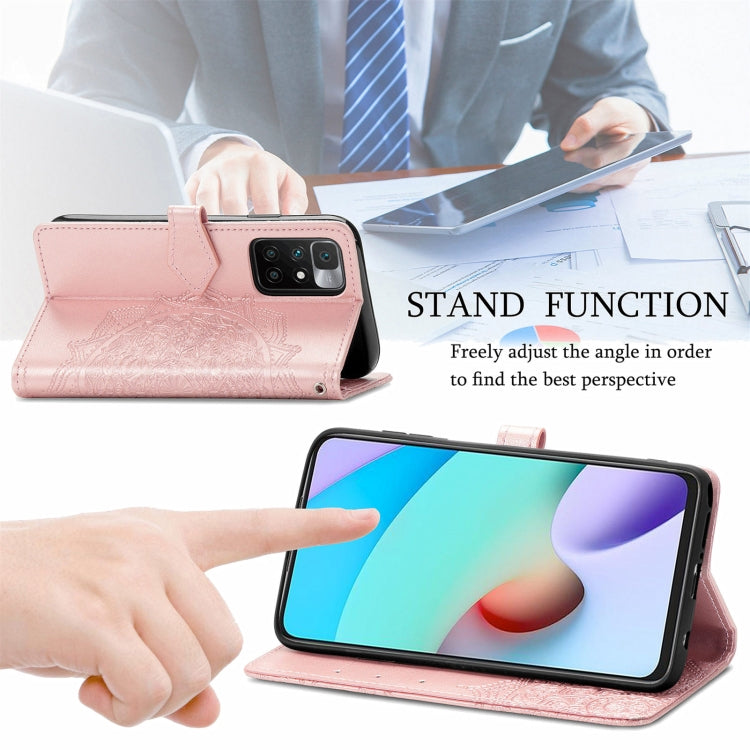 MANDALA Knižkové puzdro pre Xiaomi Redmi 10 / Redmi 10 2022 - sivé
