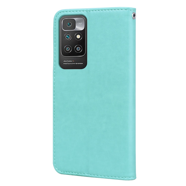 ROSE Knižkové puzdro pre Xiaomi Redmi 10 / Redmi 10 2022 - zelené