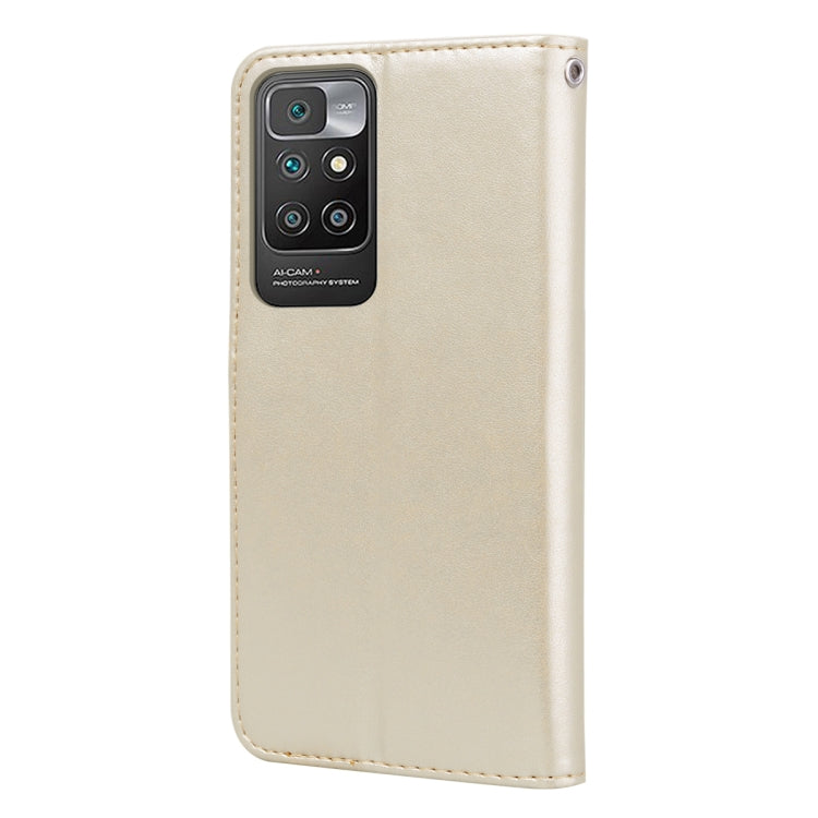 ROSE Knižkové puzdro pre Xiaomi Redmi 10 / Redmi 10 2022 - zlaté