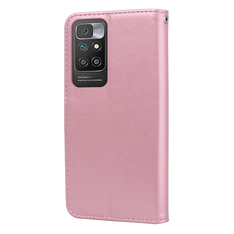 ROSE Knižkové puzdro pre Xiaomi Redmi 10 / Redmi 10 2022 - ružové
