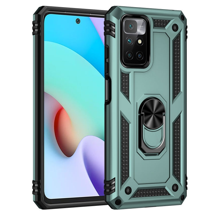 RING ARMOR Tvrdený kryt pre Xiaomi Redmi 10 / Redmi 10 2022 - zelený
