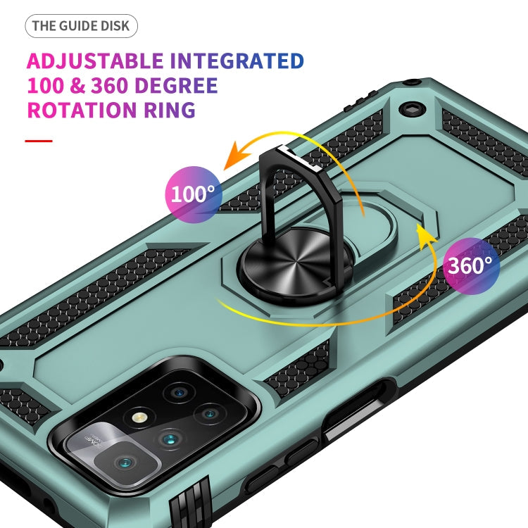 RING ARMOR Tvrdený kryt pre Xiaomi Redmi 10 / Redmi 10 2022 - zelený