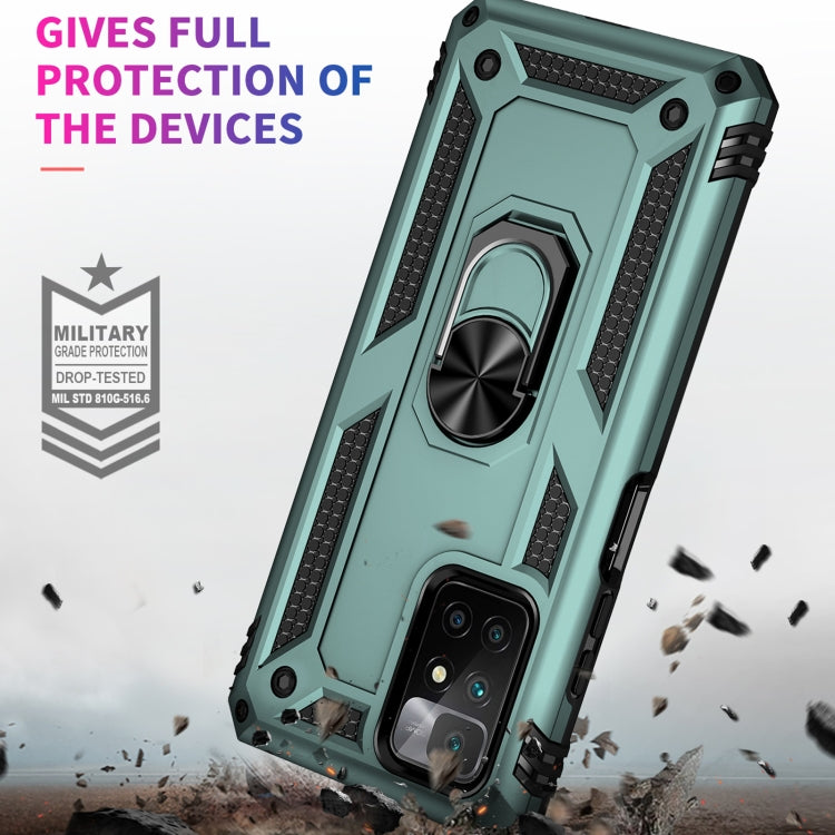 RING ARMOR Tvrdený kryt pre Xiaomi Redmi 10 / Redmi 10 2022 - zelený