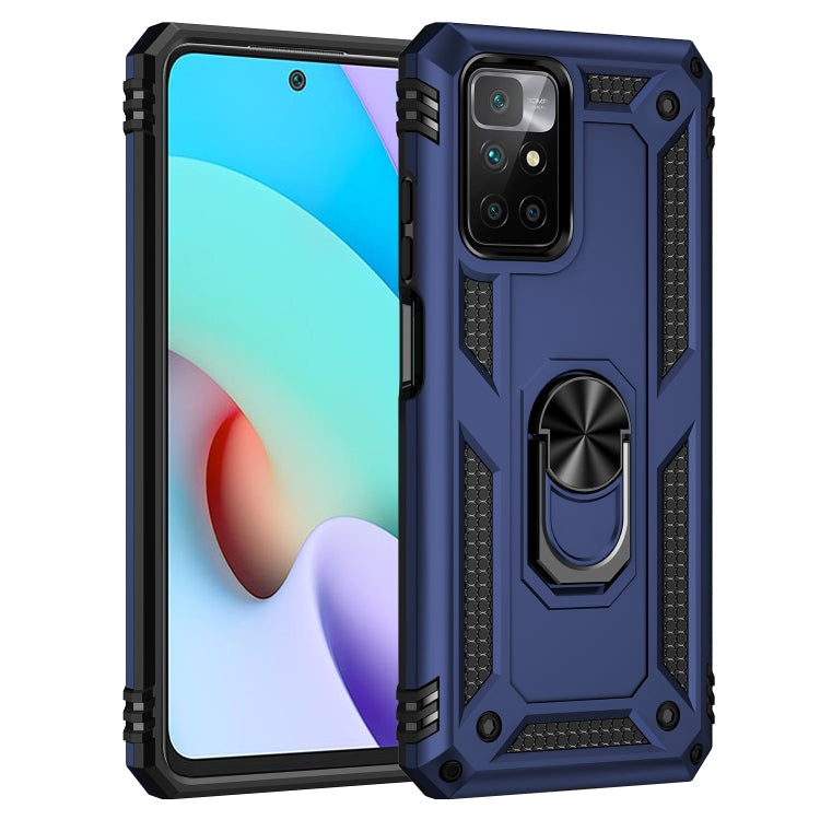 RING ARMOR Tvrdený kryt pre Xiaomi Redmi 10 / Redmi 10 2022 - modrý