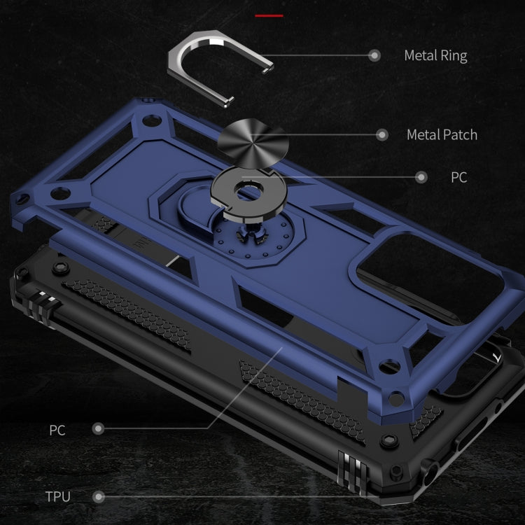 RING ARMOR Tvrdený kryt pre Xiaomi Redmi 10 / Redmi 10 2022 - modrý
