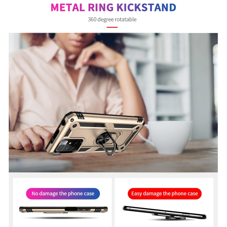 RING ARMOR Tvrdený kryt pre Xiaomi Redmi 10 / Redmi 10 2022 - zlatý