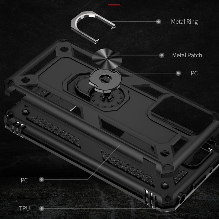 RING ARMOR Tvrdený kryt pre Xiaomi Redmi 10 / Redmi 10 2022 - čierny