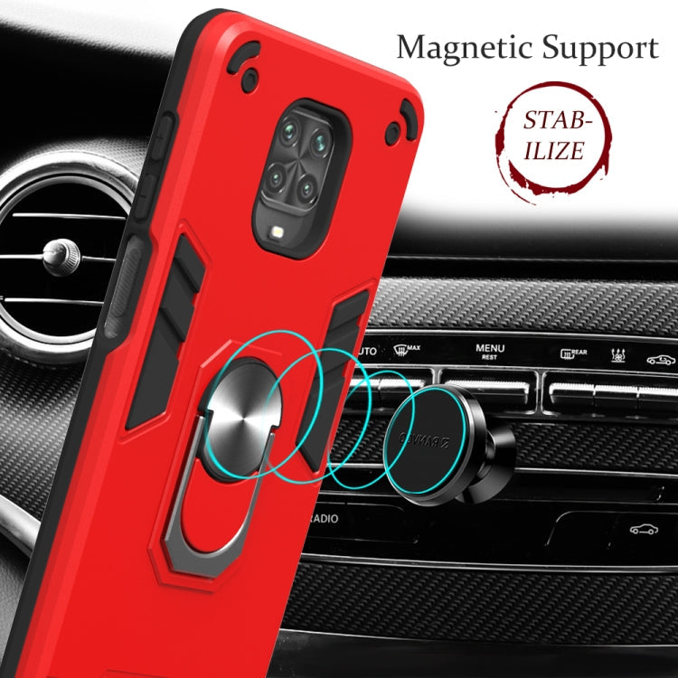 RING ARMOR Tvrdený kryt pre Xiaomi Redmi Note 9S / Note 9 Pro - svetlo modrý