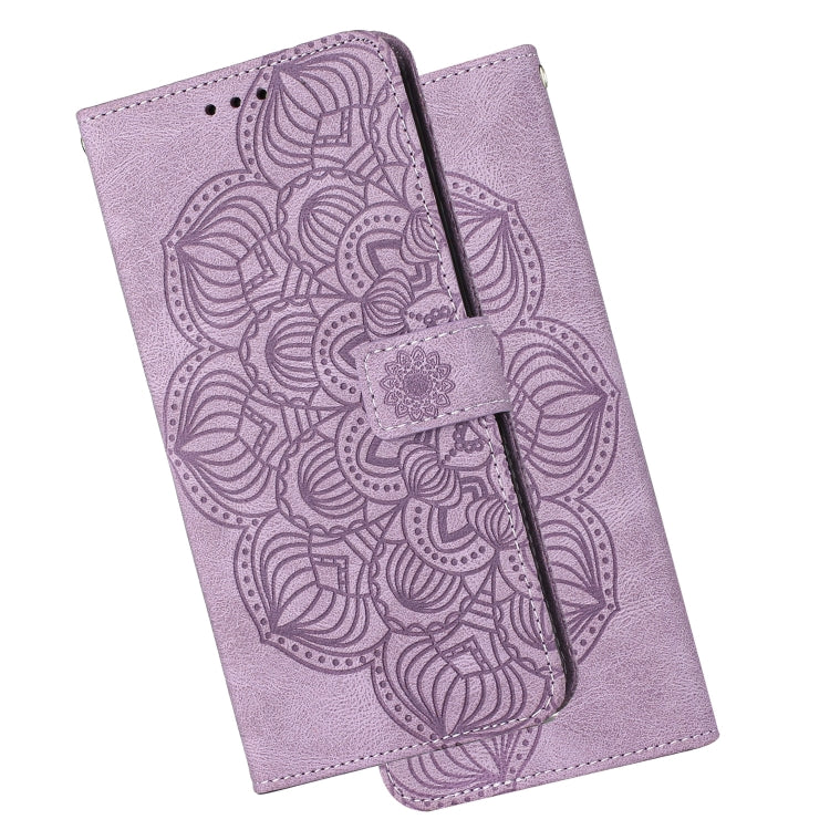 MANDALA Knižkové puzdro pre Xiaomi Redmi Note 9 - fialové