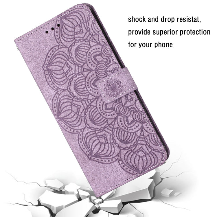 MANDALA Knižkové puzdro pre Xiaomi Redmi Note 9 - fialové